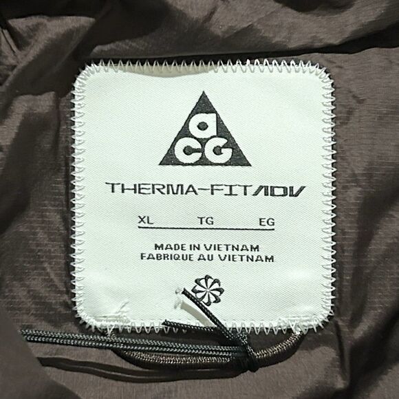 Nike ACG Therma-FIT ADV Rope De Dope Men’s Size XL Brown Basalt Full-Zip Jacket - Picture 7 of 8